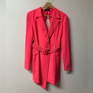 AKIRA Pink Belted Mini Dress